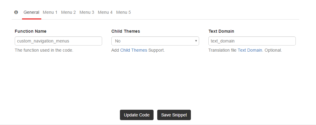 menu generator - general