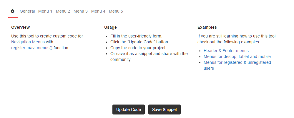 menu generator