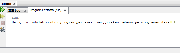 program-pertama-dijalankan