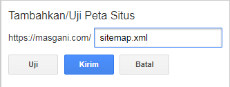 URL Peta Situs - Google Search Console