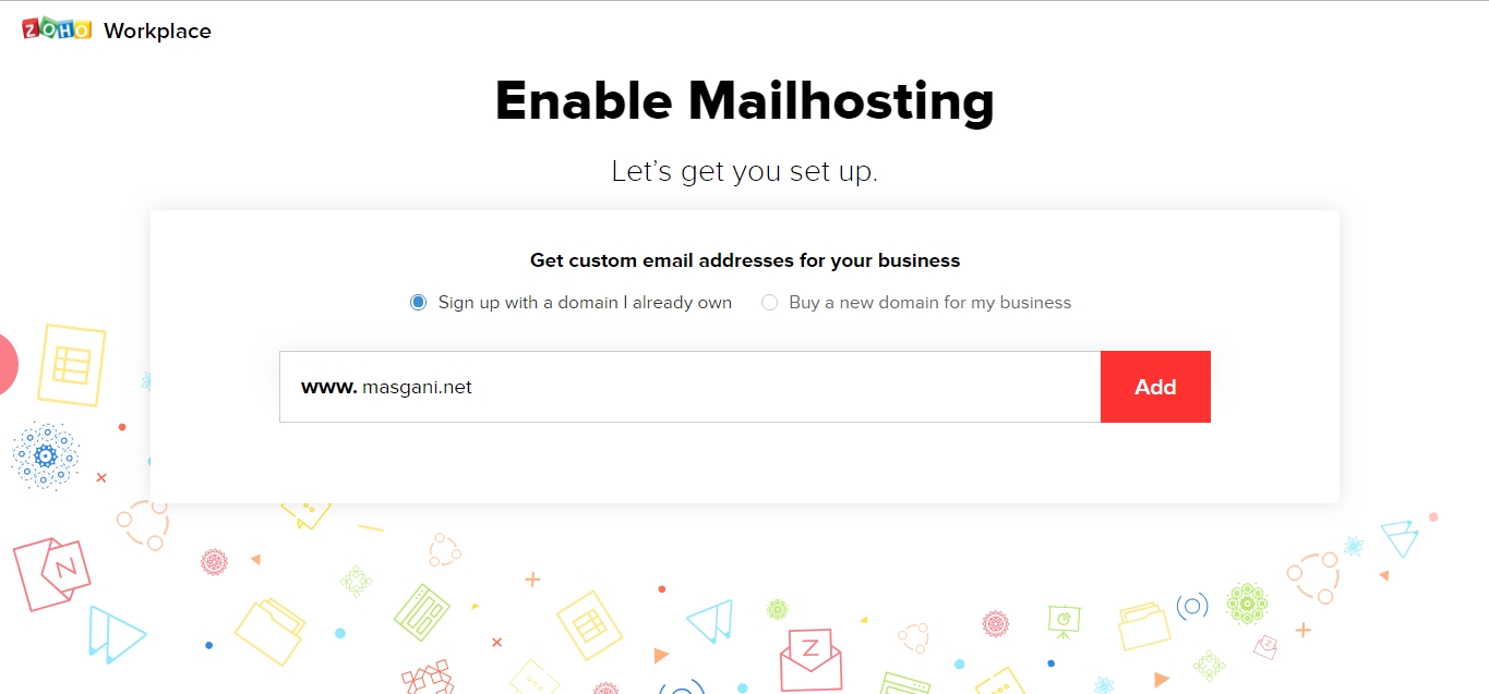Menghubungkan domain ke zoho mail