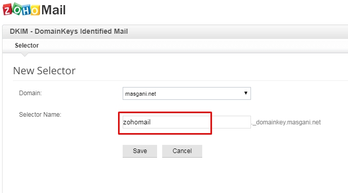 new selector for dkim