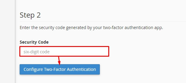 Configure two factor authentication