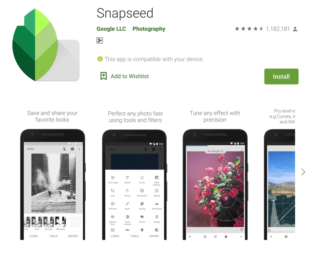 Aplikasi Snapseed android